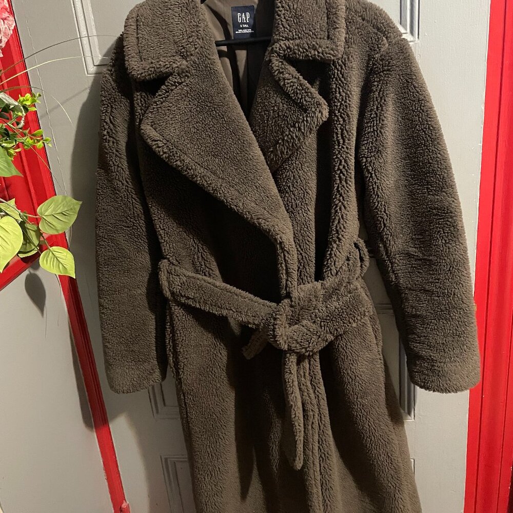 Brown/ S TALL/ Sherpa Coat